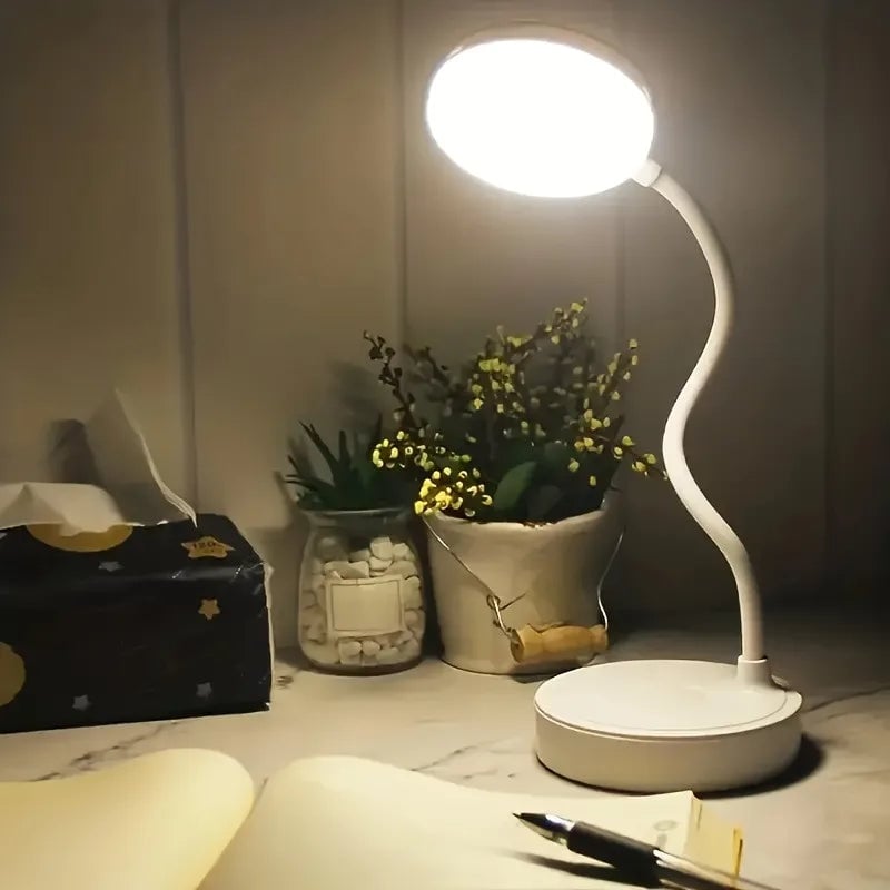 LED Desk Lamp 3-Level Dimmer USB Powered Eye-Care Warm White Light