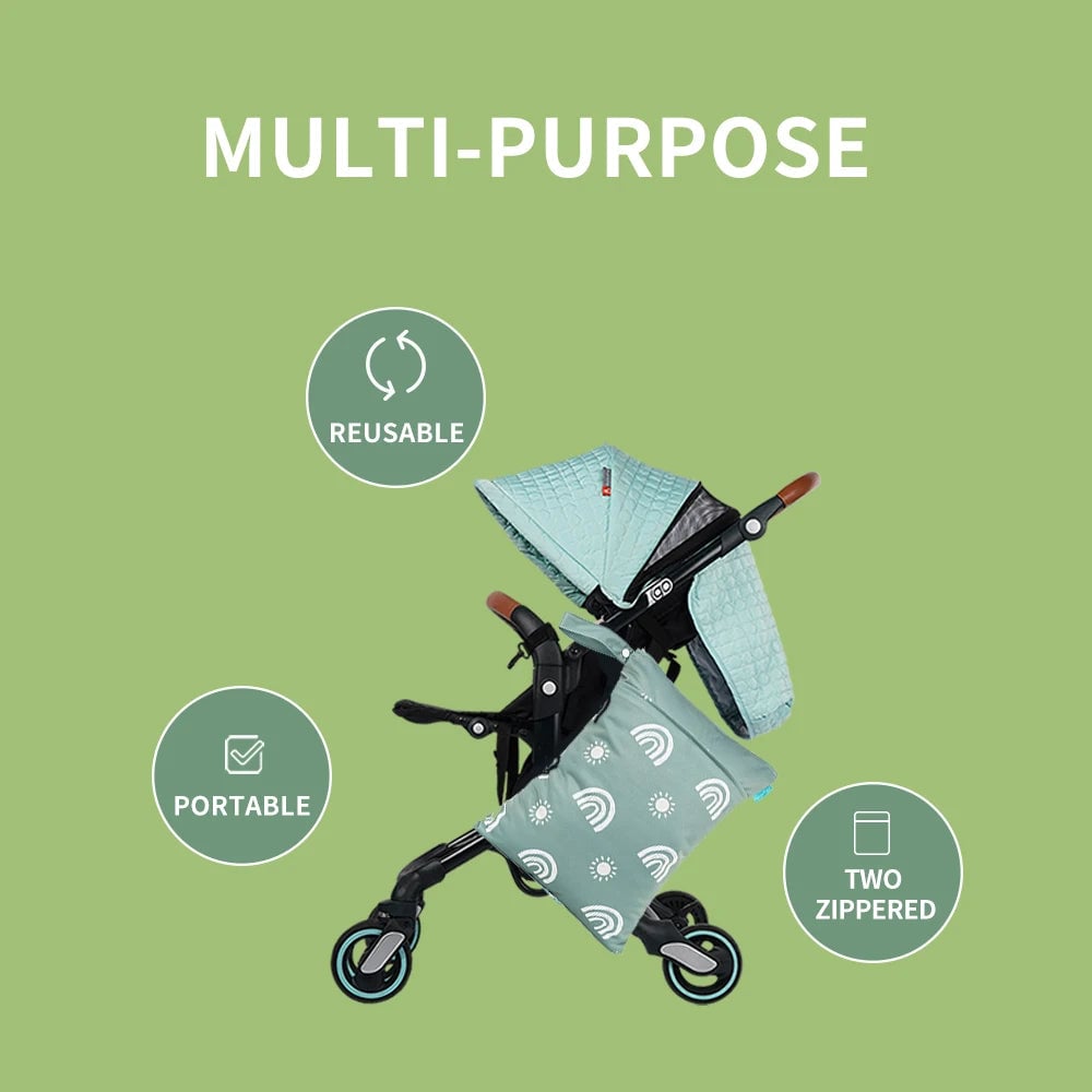 Waterproof Baby Diaper Wetbag 30x40cm - Dual Zipper Reusable