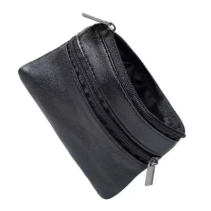 Compact Zipper Coin Purse - Unisex Small Wallet for Change & Cards