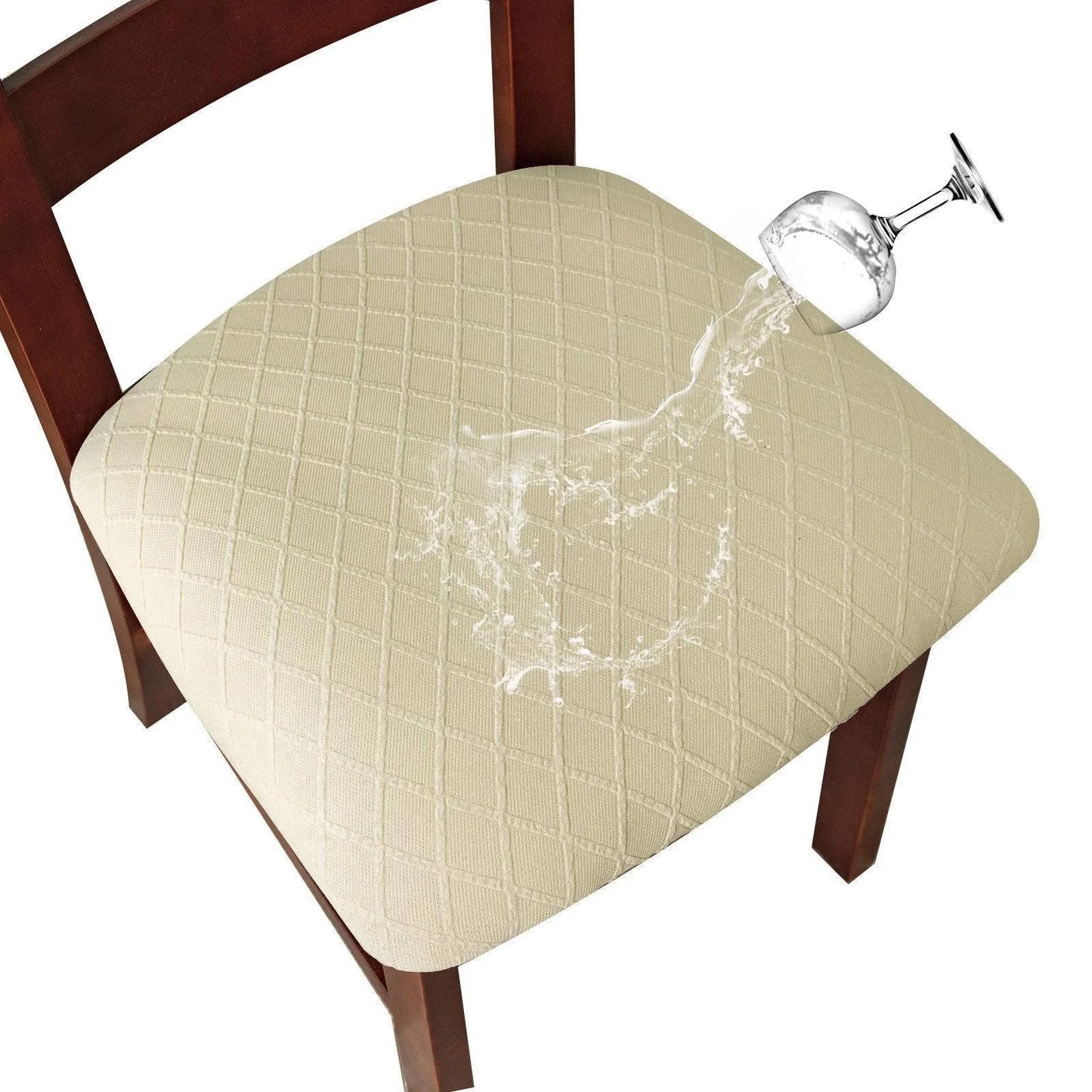 Waterproof Elastic Dining Chair Seat Covers - Removable Washable
