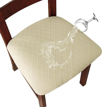 Waterproof Elastic Dining Chair Seat Covers - Removable Washable