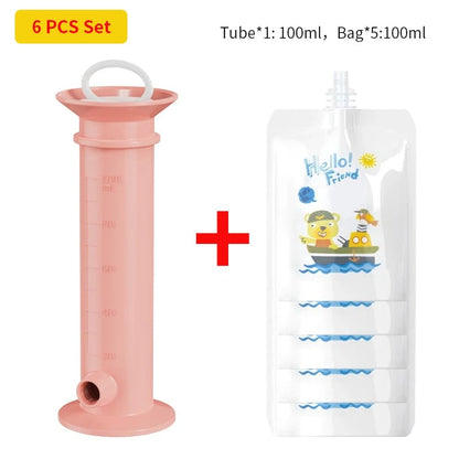 Baby Food Puree Filling Dispenser - Reusable Feeding Pouch Container