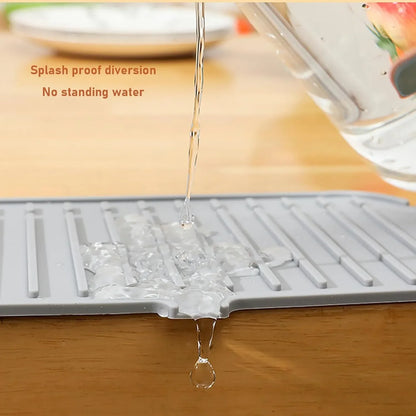 Silicone Kitchen Sink Faucet Splash Guard Mat Countertop Protector