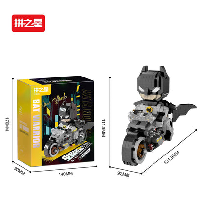 Batman 3D Mini Building Blocks Figure - DC Hero Motorcycle Puzzle Model