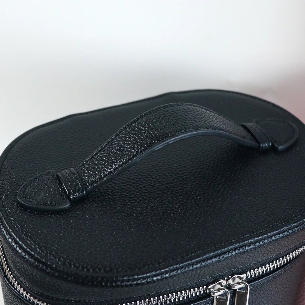 Large PU Leather Cosmetic Box - Customizable Travel Makeup Organizer
