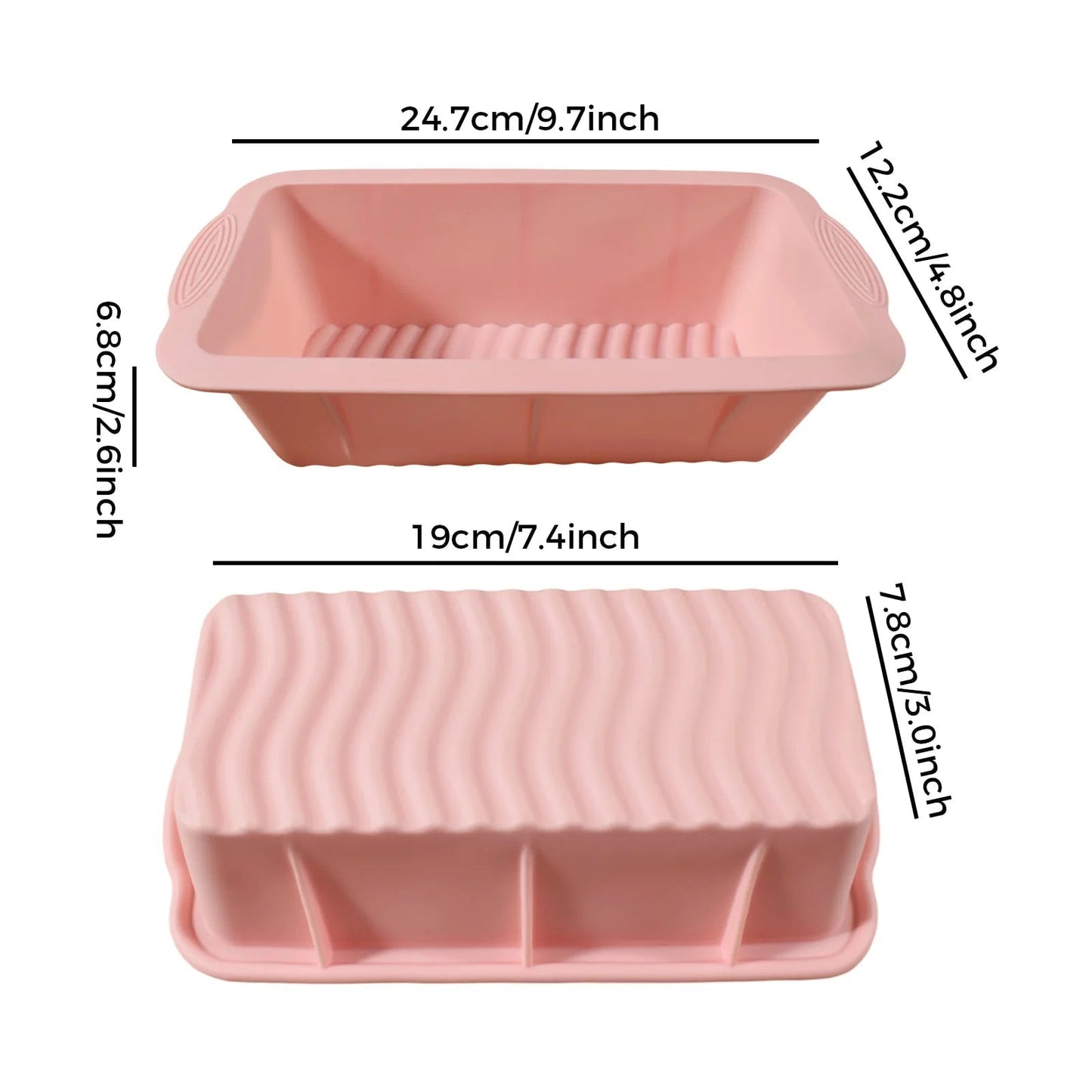 Food Grade Silicone Loaf Pan Non-Stick Rectangular Bread Mold