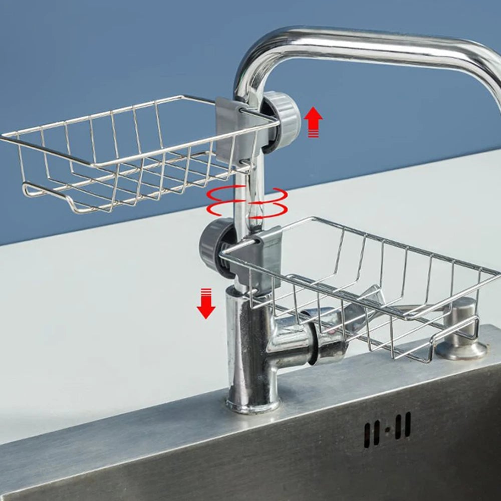 Flexible Kitchen Sink Drain Rack - Sponge Storage & Soap Drainer