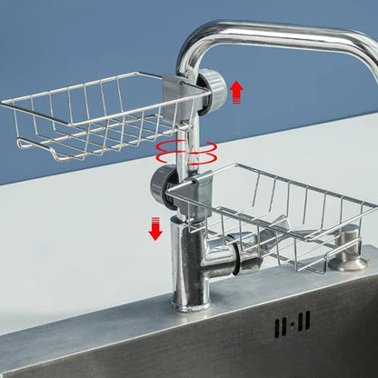 Flexible Kitchen Sink Drain Rack - Sponge Storage & Soap Drainer
