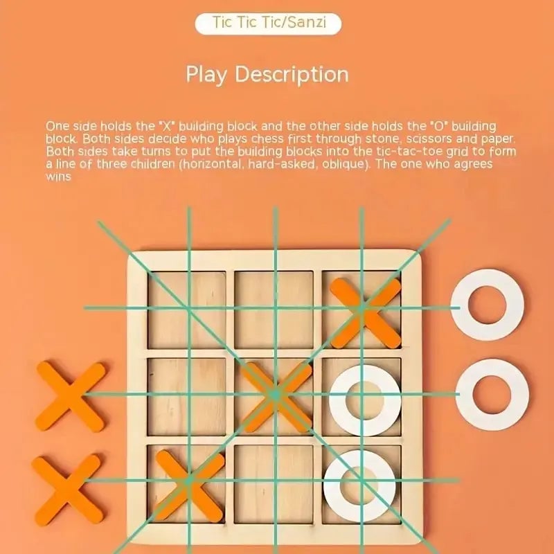 Wooden Chess Puzzle Educational Toy - Montessori Brain Training Game