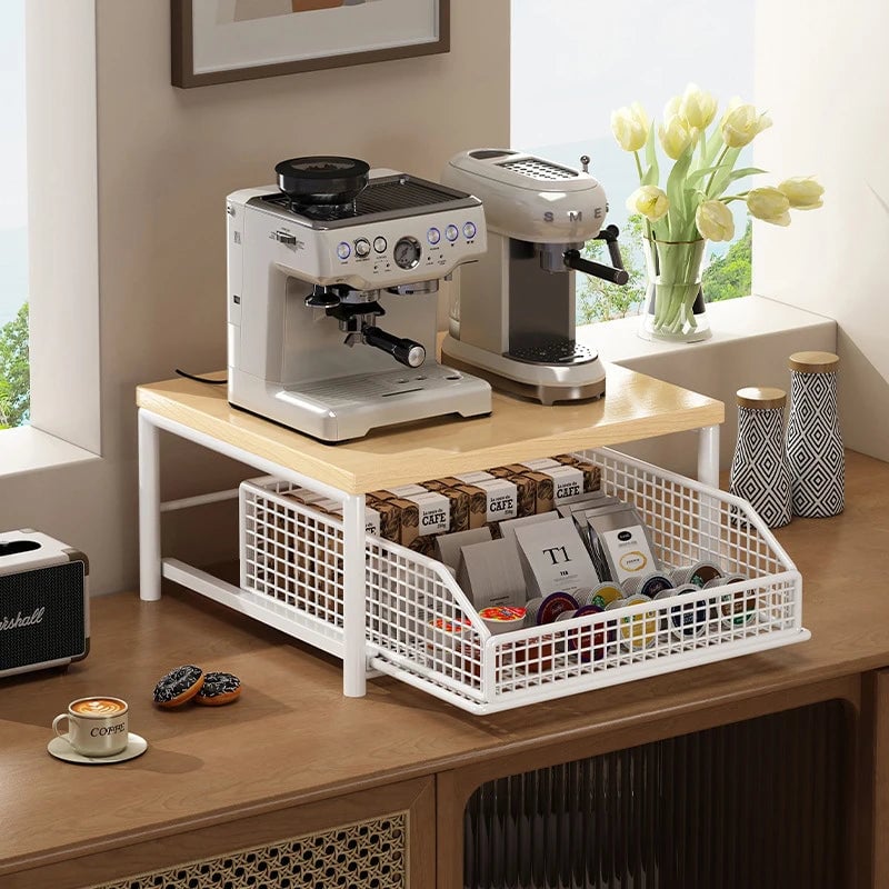 Multi-Tier Kitchen Countertop Organizer Shelf for Microwave & Spices