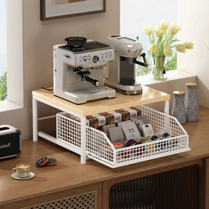 Multi-Tier Kitchen Countertop Organizer Shelf for Microwave & Spices