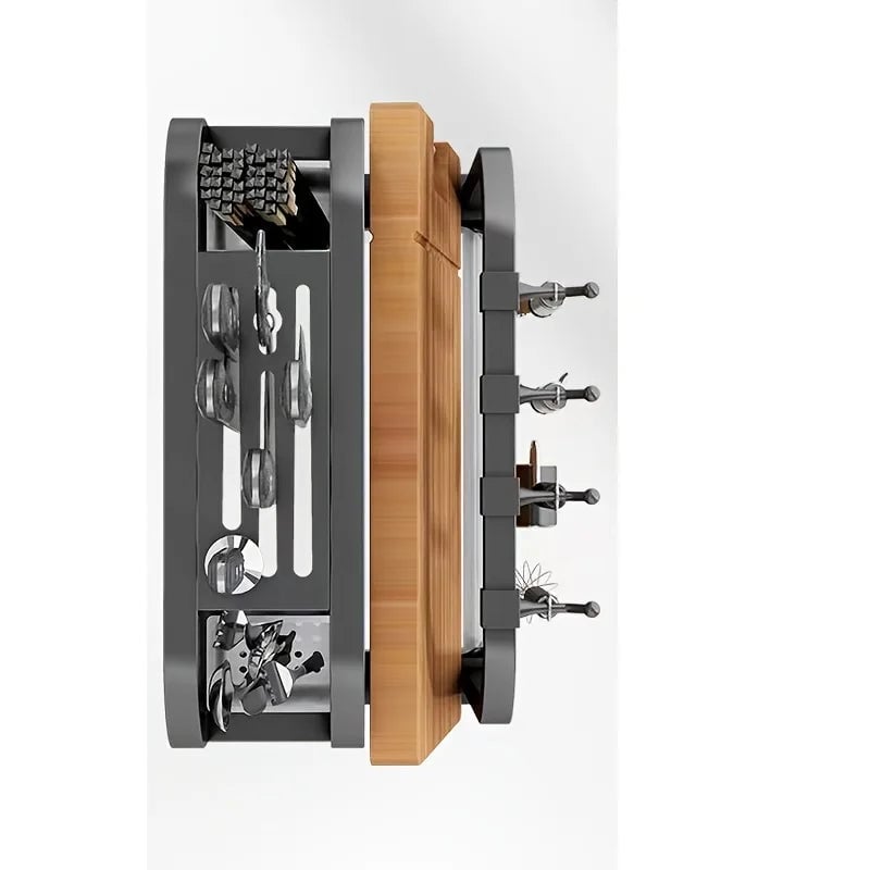 Stainless Steel Knife Holder & Cutting Board Storage Rack