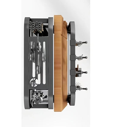 Stainless Steel Knife Holder & Cutting Board Storage Rack