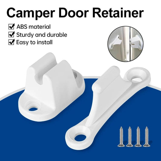 T-Shaped Motorhome Door Stopper Fixed Buckle White Black Camper