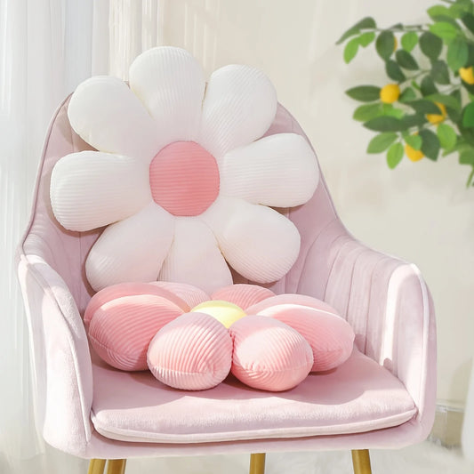 Sunflower Daisy Plush Cushion - Office Chair Mat & Floor Pillow