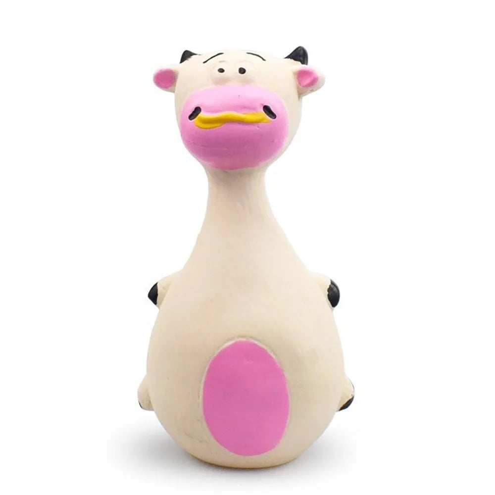 Rubber Teddy Bear Dog Chew Toy - Teeth Cleaning Voice Squeaker