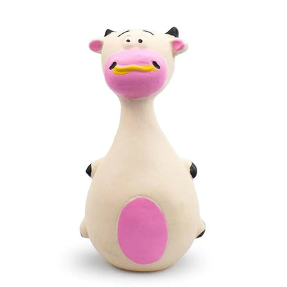 Rubber Teddy Bear Dog Chew Toy - Teeth Cleaning Voice Squeaker