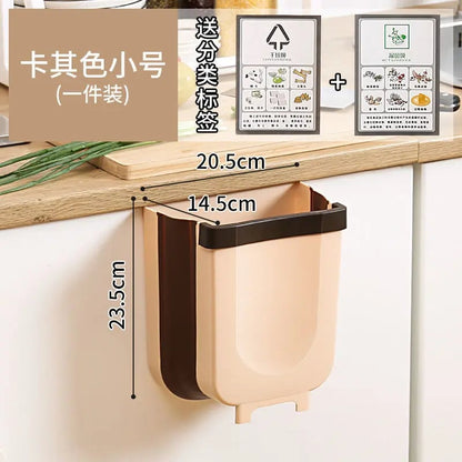 Folding Kitchen Car Trash Can - Space-Saving Waste Bin Dustbin