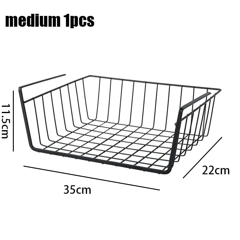 Iron Perforated Hanging Storage Basket Multi-Function Kitchen Bath