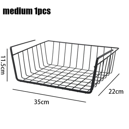 Iron Perforated Hanging Storage Basket Multi-Function Kitchen Bath