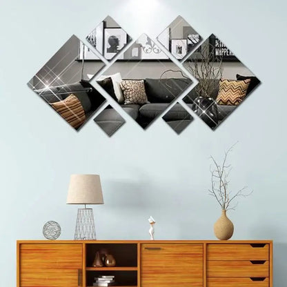 3D Acrylic Mirror Wall Sticker - DIY Removable Home Decor Bedroom
