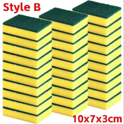 20Pcs Double-Sided Scouring Pads Kitchen Sponge Scrub Cleaning Set