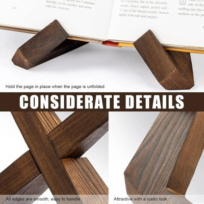 Wooden Multi-Purpose Display Stand - Recipe Book iPad Tablet Holder