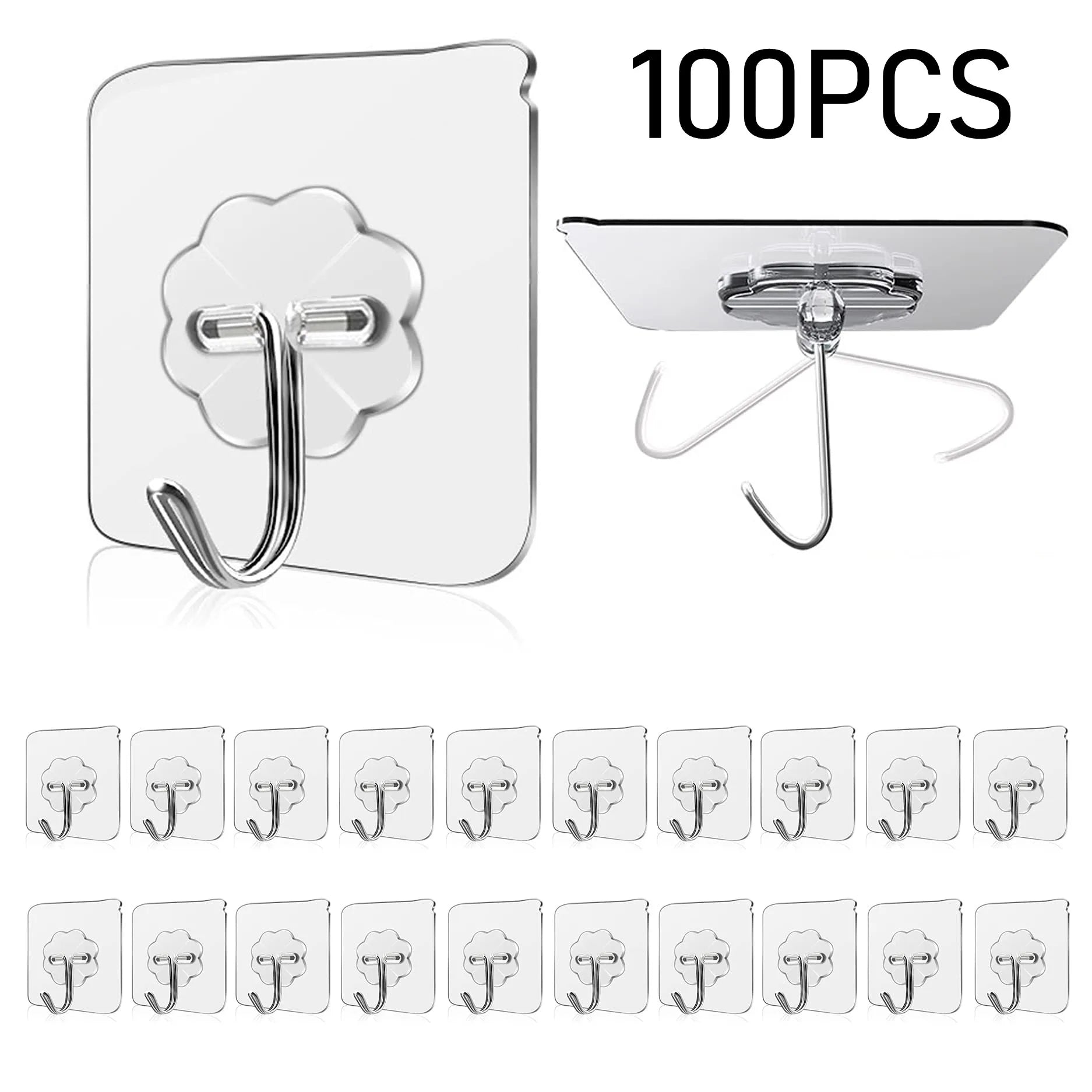 Waterproof Self Adhesive Hooks - Oilproof Kitchen Bathroom Shower