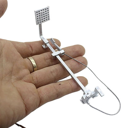 1:12 Scale Dollhouse Bathroom Showerhead & Faucet Miniature Set