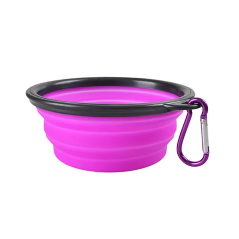 Collapsible TPR Silicone Pet Bowl - Portable Travel Food Water Bowl