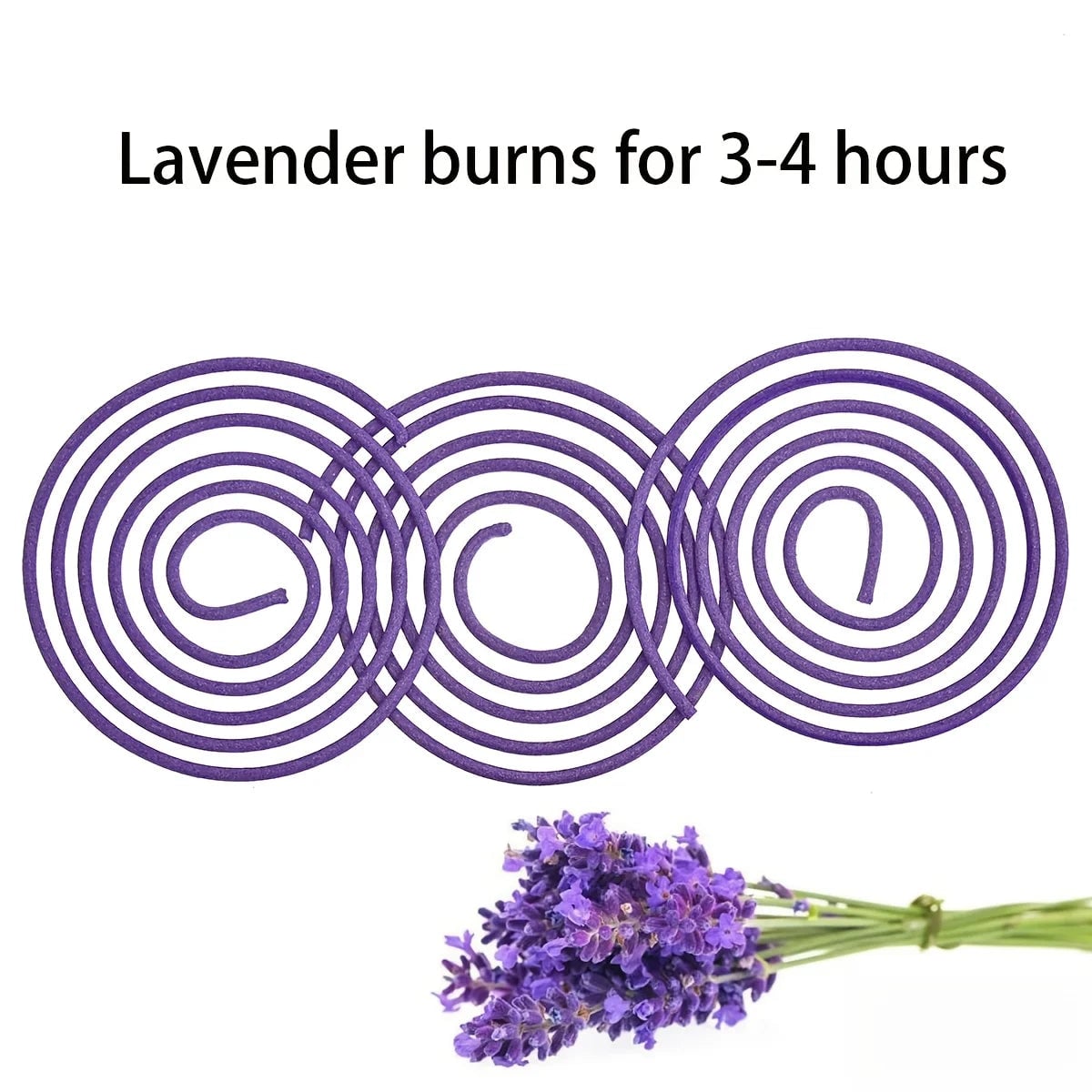 50 Lavender Spiral Candles 3-4 Hour Burn Time Scented Dinner Party