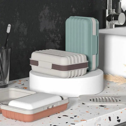 Lidded Soap Holder Travel Case - Waterproof Soap Bar Container