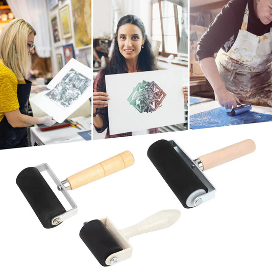 Rubber Roller Paint Ink Applicator Tool for Stamping Printmaking