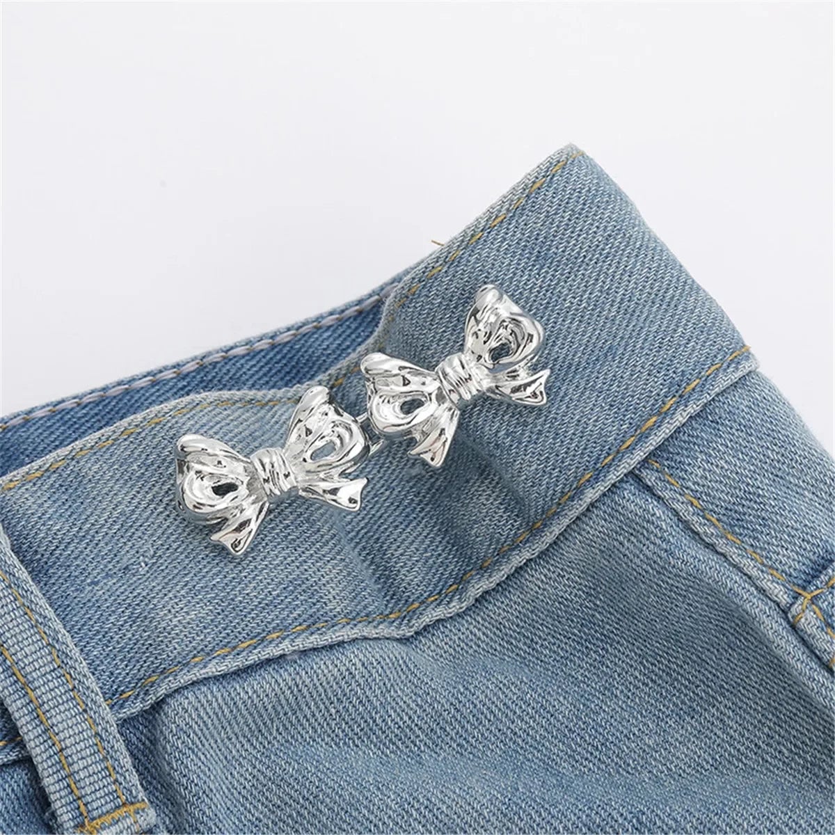 Adjustable Jean Button Clips - Retractable Waist Tightener Buckle