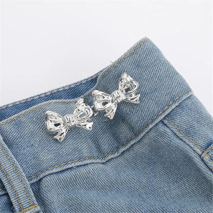 Adjustable Jean Button Clips - Retractable Waist Tightener Buckle