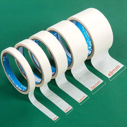 12M White Writable Masking Tape - Waterproof Self Adhesive Art DIY