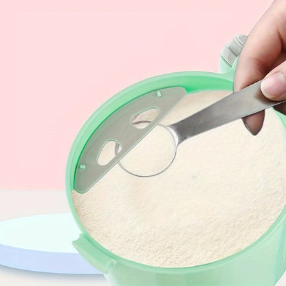 Portable Baby Milk Powder Container with Spoon - Travel Storage Box