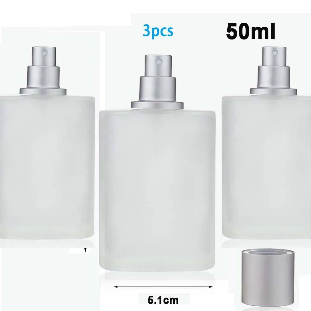 50ml 30ml Sandblasted Glass Perfume Bottle with Screw Top Spray