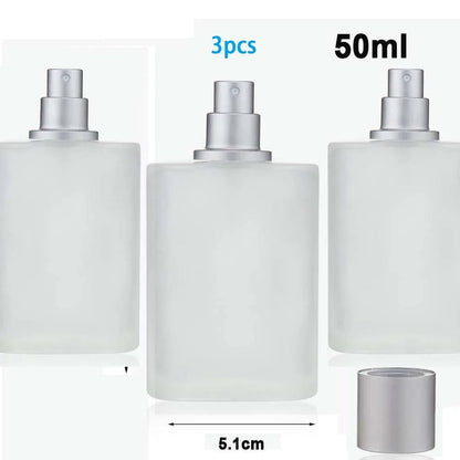 50ml 30ml Sandblasted Glass Perfume Bottle with Screw Top Spray