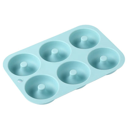 6-Hole Silicone Donut Mold Non-Stick Food Grade Baking Pan