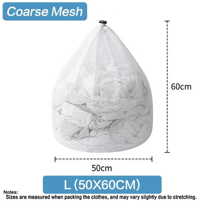 Large Capacity Drawstring Mesh Laundry Bag - 4 Sizes Available