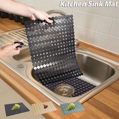 Anti-Slip PVC Kitchen Sink Mat Protector for Stainless Steel Sinks