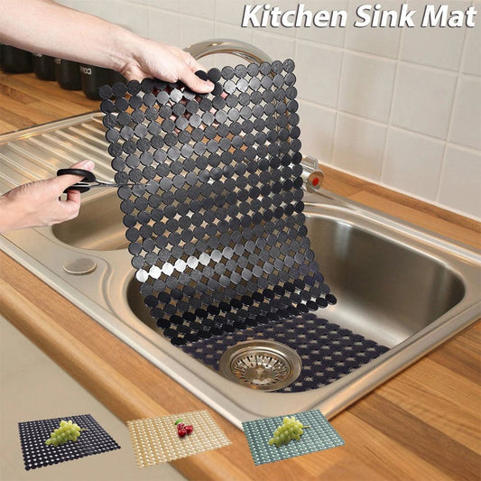 Anti-Slip PVC Kitchen Sink Mat Protector for Stainless Steel Sinks