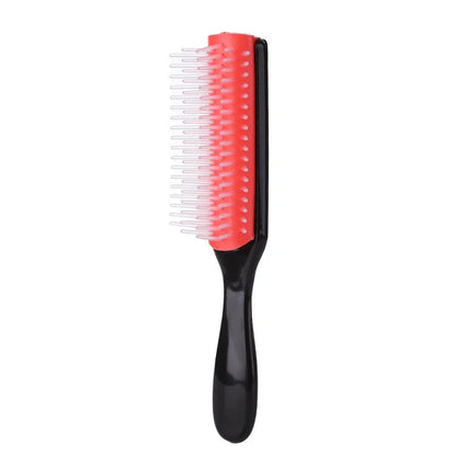 9 Rows Hair Brush Detangling Comb Scalp Massage Straight Curly Hair