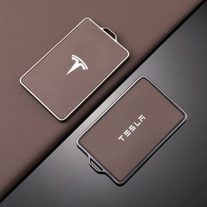 TPU Leather Tesla Key Fob Case NFC Compatible Model 3/S/X/Y Cover