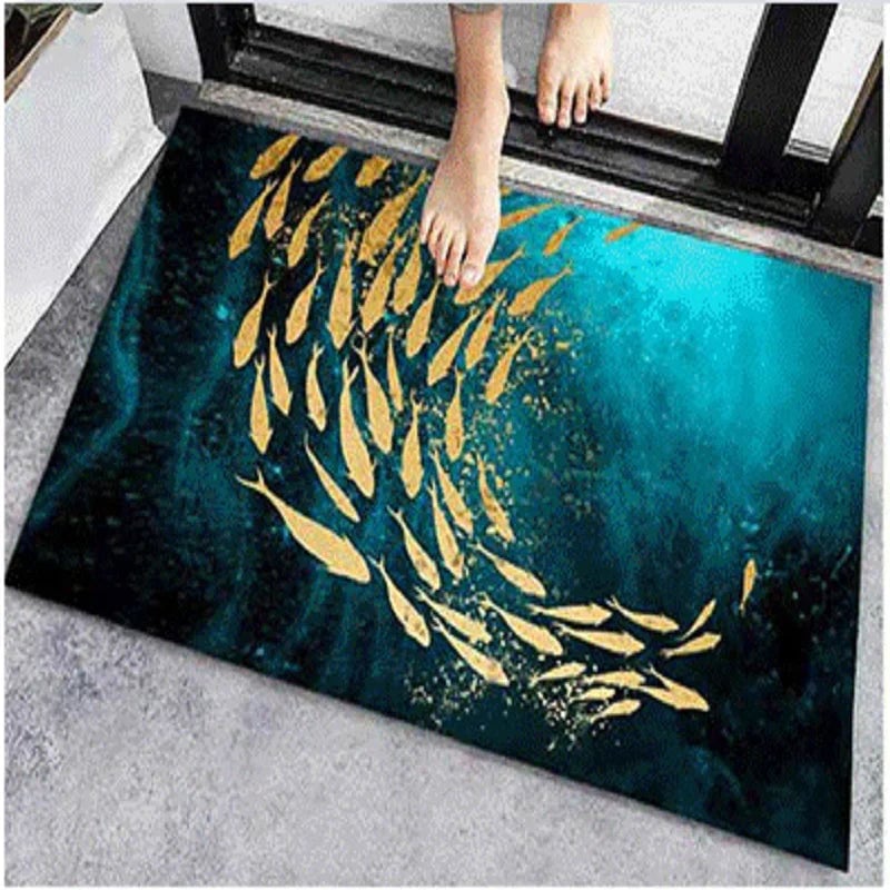 Super Absorbent Anti-Slip Door Mat - Modern Bathroom Floor Carpet
