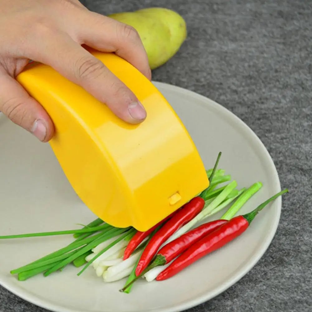 6-Blade Stainless Steel Vegetable Chopper Manual Herb Roller