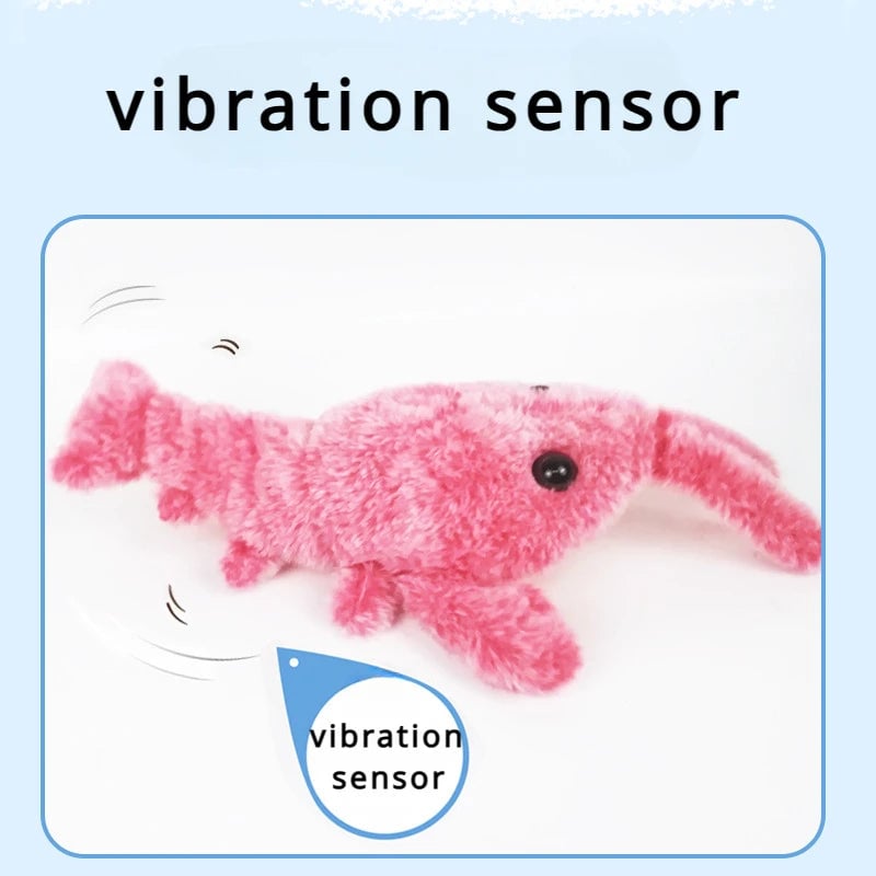 USB Rechargeable Electric Lobster Cat Toy - Jumping Motion Plush
