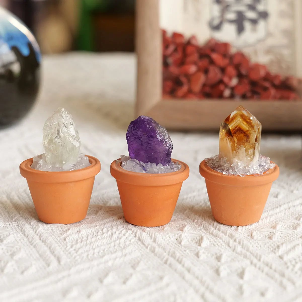 Natural Amethyst Quartz Crystal Stones - Healing Gemstones Feng Shui