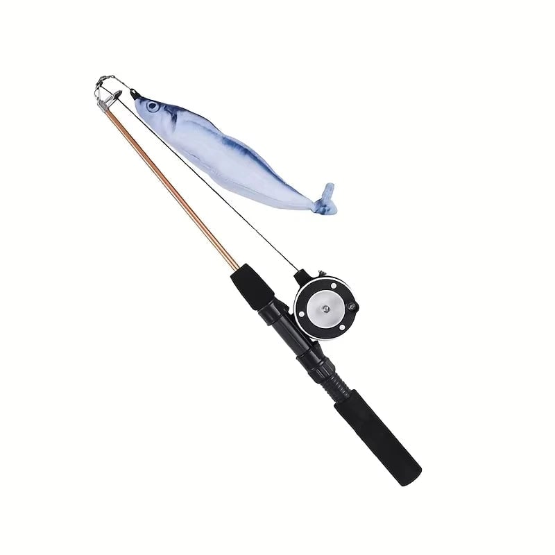 Retractable Cat Teaser Wand - Telescopic Interactive Feather Toy